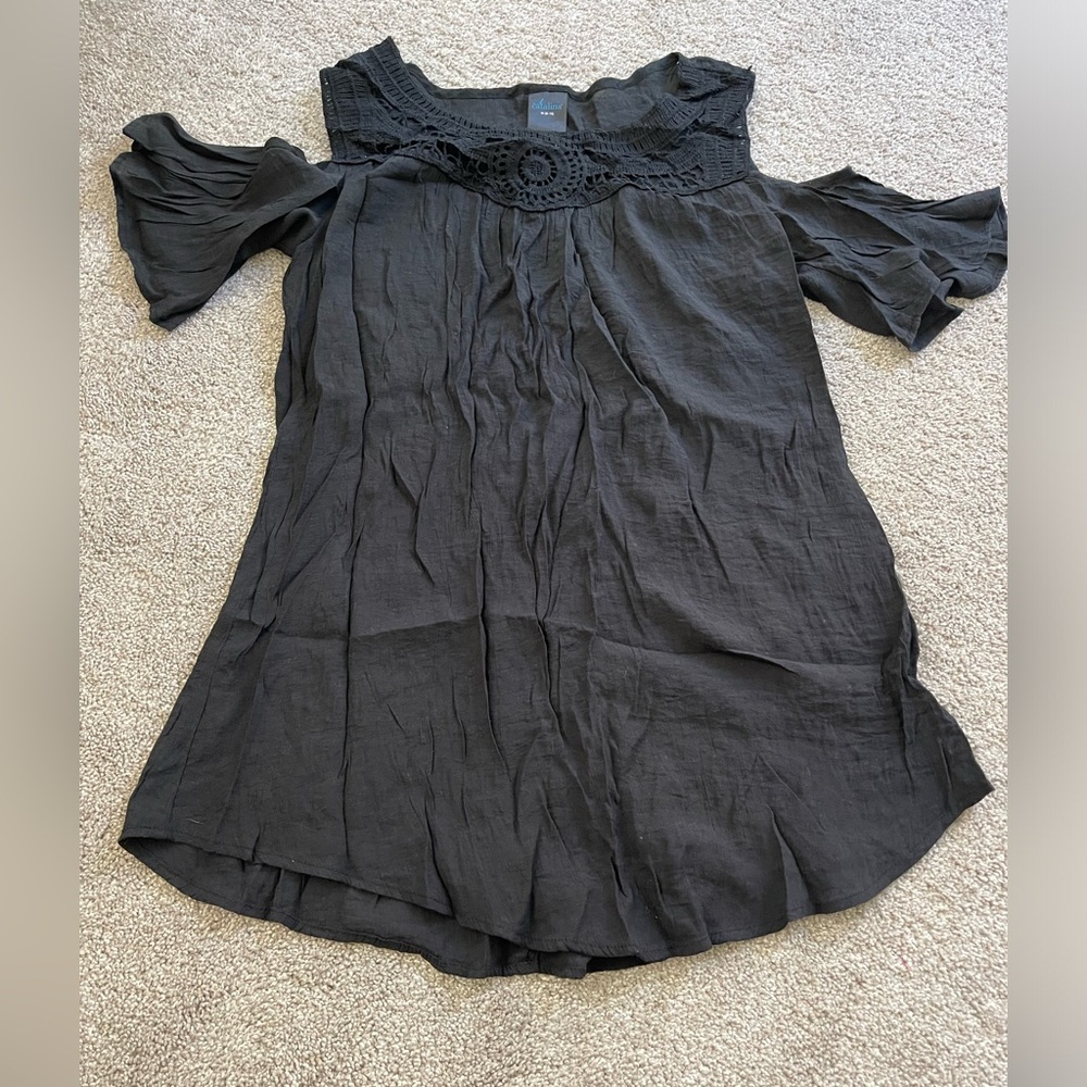Black swim coverup.